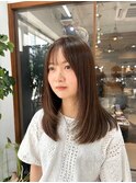 レイヤーカット オリーブベージュ