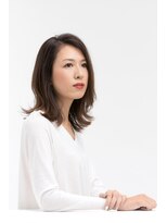 ヘアーズ ギャラリー 米子店(Hair's Gallery) ３０代/くびれヘア/抜け感ヘアグレイアッシュ