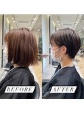 コンパクトショートにイメチェンbefore→after*