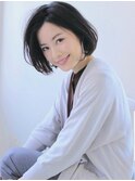 大人女子に似合う、簡単ワンカールボブ