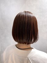 アイディール(:ideal)&nbsp;20代30代40代☆艶際立つミニボブ×ピンクブラウンカラー☆