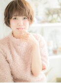 ココアブラウンくせ毛風小顔ショートウルフc5上尾20代30代40代