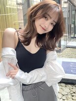 シティ(CITY) 韓国ミディアムレイヤー×シアベージュ/20代30代40代50代