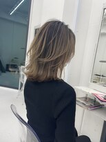 【原田】ヌーディベージュ　バレイヤージュ