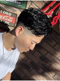リバースパーマ メンズパーマ フェードカット