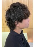 波巻きパーマツイストスパイラルパーママッシュメンズパーマ