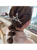 ヘアメイク アージュ 大野城 下大利店(HAIR MAKE age) 特別な日のヘアアレンジ　編みおろし　20代30代40代