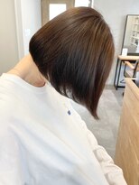 ミュラ(mulah)&nbsp;透明感カラーオリーブベージュ＊顎ラインボブニュアンスカラー