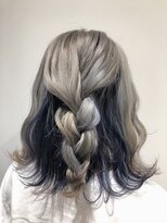 グランデュール 藤枝店(GRANDEUR)&nbsp;ミルクティーベージュ/ダブルカラーインナーカラー/ケアブリーチ