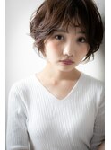 モカブラウン立体感大人可愛いひし形ショートv戸田公園20代30代