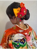 和装と相性のいいお団子スタイル/シニヨン/着付け#1