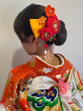 ウィスプ 赤羽店(wisp) 和装と相性のいいお団子スタイル/シニヨン/着付け#1