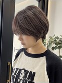 ショートカットグレージュ髪質改善アッシュブラウンマッシュ