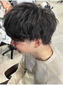 マッシュウルフ/ラウンドマッシュ/黒髪/メンズウルフ/men's