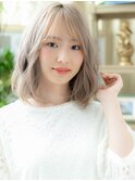 外国人風ハイトーンカラーシースルーバングc6北浦和20代30代40代