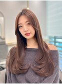 【ロングヘア 韓国ヘア 前髪なし #15】#渋谷駅#韓国#髪質改善