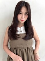 ザックラフィネ(ZACC raffine)&nbsp;レイヤーカット/縮毛矯正/ベージュカラー/2way前髪/ブラウン