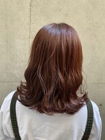 レジュアル(RESSUAL) 暖色 ココアピンク コテ巻きミディアム