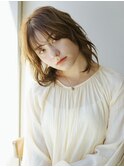 大人可愛いウルフミディ20代30代40代◎前髪あり小顔レイヤー川口