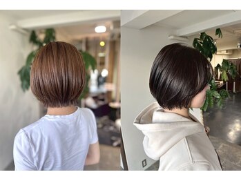 サラジュ 西宮北口店(SARAJU)の写真/あなたに似合うショートヘアをご提案！丸みと顔まわりで頭の形も綺麗に♪
