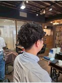men's/メンズフェード/ショートセンターパート/ニュアンスパーマ