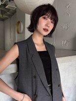 ルーム(Loom.)&nbsp;レイヤーボブ パープルカラー 秋カラー 切りっぱなしボブ