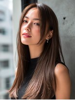 ロッソ 大橋店(Rosso) ツヤブラウンのストレートロング【大橋】