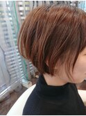 大人美人可愛いひし形レイヤーカットモカベージュハイライト