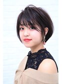 【10代20代30代◎】小顔に見えるワンサイドショートボブ
