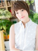 大人可愛いくすみカラー小顔ショートマッシュc4大宮20代30代40代