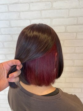 ビス リアン 川口店(Vis lien) インナーカラー/レッド/ダブルカラー/ケアブリーチ