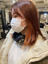 アクアオモテサンドウ(ACQUA omotesando)&nbsp;△ブリーチありインナーカラーイヤリングカラーオレンジロブヘア