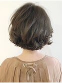 大人のふんわりショートボブ☆ボリューム/大人ヘア