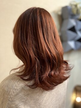 ケア 坂戸駅前店(Care) オレンジカラー☆/ゆるふわ巻き/春パーマ/ルミエールジンジャー