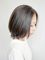 ハル ヘアラボ(HARU hair labo) 【白髪ぼかし】ブルべ×褐色肌に　ブルーグレー、グラデーション