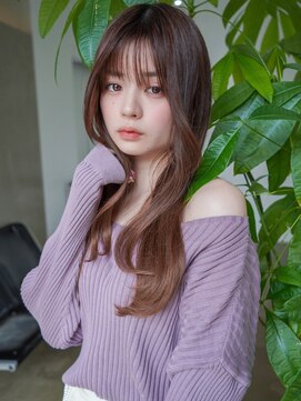 アンジェリカ 広島駅前店(ANGELICA) ヌーディベージュ×韓国風くびれヘア