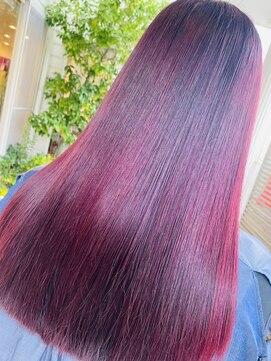 リアン 徳重店(Rian) ストレートロング×レッドカラー