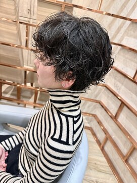 ボネッカ 鶴見(BONECCA) 似合わせマッシュショート+ダメージケアパーマ【上岡】