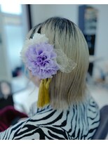 タクミフォーヘアー(TAKUMI for hair) ブロンドボブ外はねアレンジヘア