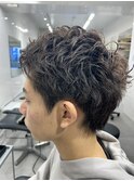 ワンカールパーマ/アップバング