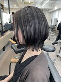 【中目黒】ブリーチなしナチュラルデザインカラーのレイヤーボブ