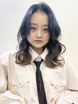 トータルビューティーサロン プリエ(prier) ミディアムゆる巻き｜グレージュカラー/レイヤーロング/暗髪