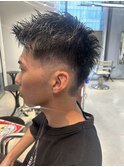 ナチュラルフェードアップバングショート