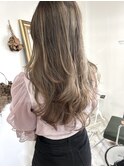 【NEVERLAND大在】レイヤーカット☆透明感カラー☆ミルクティー