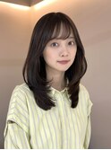 黒髪/ボブウルフ/ネビージュ/小顔/ワンレン