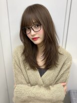 ジルバイジゼル(JILL by GiseL) セミロング　顔周りカット　ジグザグレイヤー　透明感　20代30代