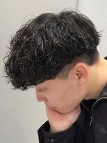 オーシャントーキョー 仙台(OCEAN TOKYO)&nbsp;黒髪ショートスパイラルスペインカール刈り上げマッシュビジネス