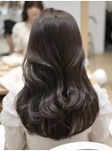 ロングレイヤーカットオリーブグレージュココアブラウンRI-77
