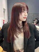 アルバム 銀座(ALBUM GINZA)&nbsp;ロング前髪カット韓国ヘア顔周りレイヤー_F20353