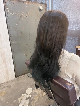 ディル(DILL) 裾カラー／navy blue